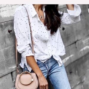 Rails Charli star print linen blend  button down Sz L